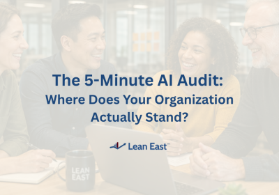 Take Lean East’s 5-Minute AI Audit to discover where your organization stands in today’s AI-driven business landscape—and identify the next steps to stay competitive.